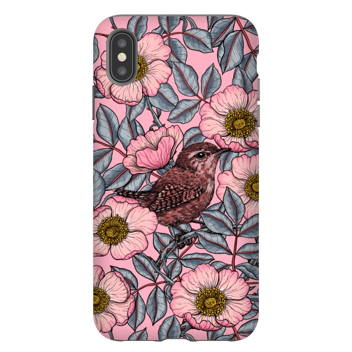iPhone Xs Max StrongFit Wrens in the roses by Katerina Kirilova