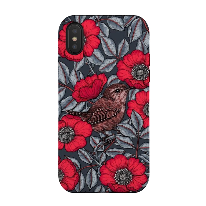 iPhone Xs / X StrongFit Wrens in the roses 2 by Katerina Kirilova