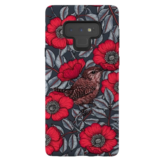 Galaxy Note 9 StrongFit Wrens in the roses 2 by Katerina Kirilova