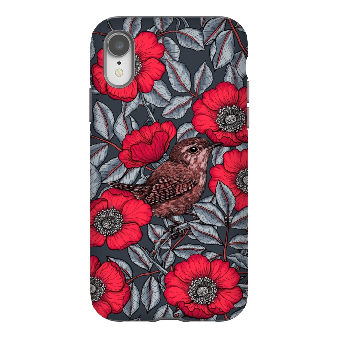 iPhone Xr StrongFit Wrens in the roses 2 by Katerina Kirilova