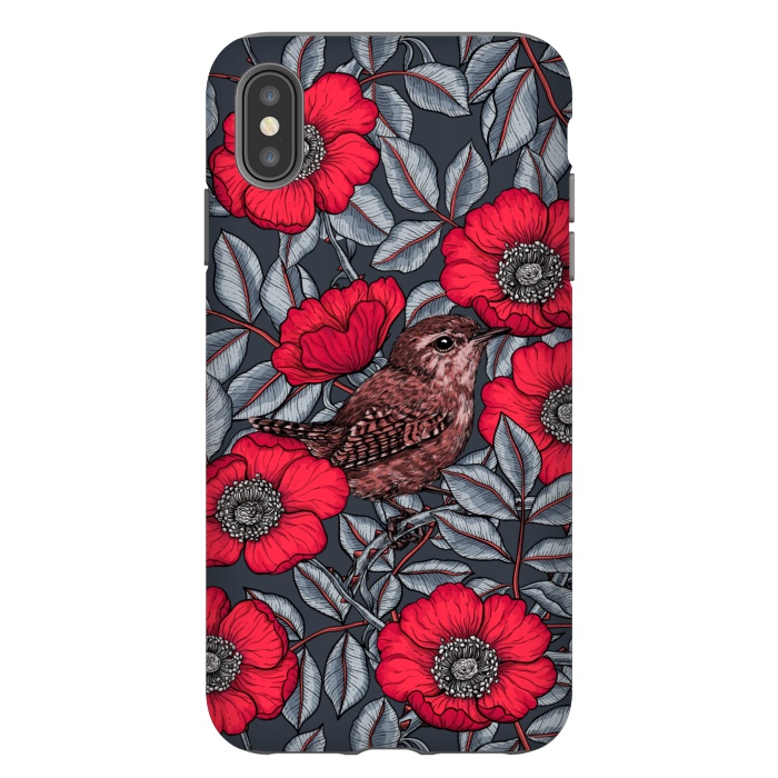 iPhone Xs Max StrongFit Wrens in the roses 2 by Katerina Kirilova