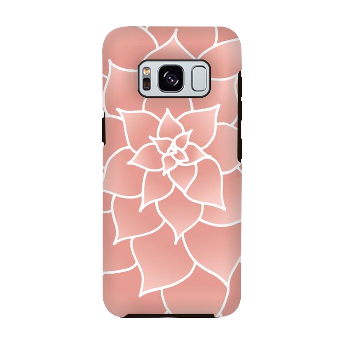 Galaxy S8 StrongFit Abstract Modern Pink Rose Flower by Julie Erin Designs