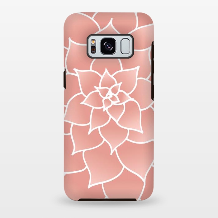 Galaxy S8 plus StrongFit Abstract Modern Pink Rose Flower by Julie Erin Designs