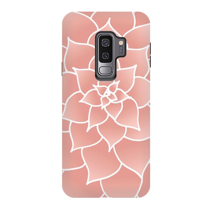 Galaxy S9 plus StrongFit Abstract Modern Pink Rose Flower by Julie Erin Designs