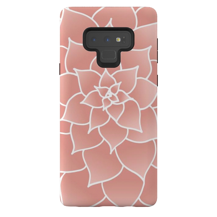 Galaxy Note 9 StrongFit Abstract Modern Pink Rose Flower by Julie Erin Designs