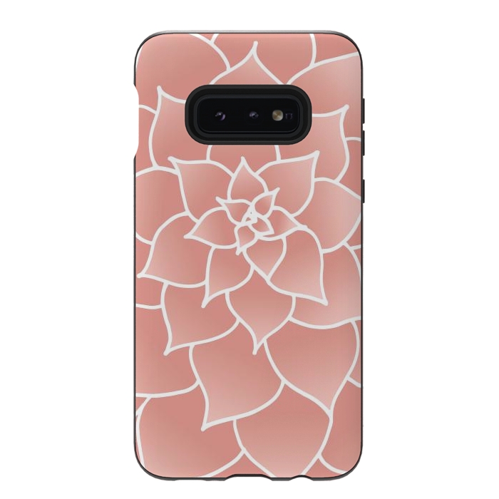 Galaxy S10e StrongFit Abstract Modern Pink Rose Flower by Julie Erin Designs