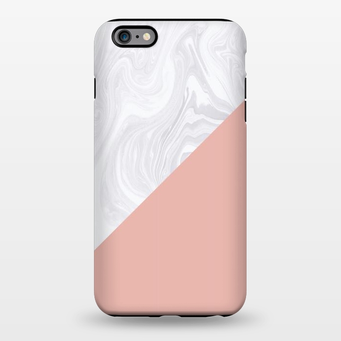 iPhone 6/6s plus StrongFit Rose Gold and White Marble Texture by Julie Erin Designs