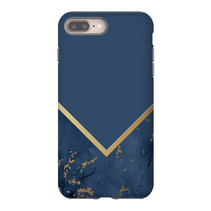 iPhone 7 plus StrongFit Blue Monochromatic On Marble by ArtsCase