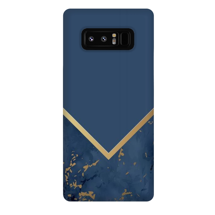 Galaxy Note 8 StrongFit Blue Monochromatic On Marble by ArtsCase