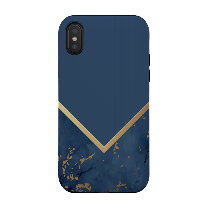 iPhone Xs / X StrongFit Blue Monochromatic On Marble by ArtsCase