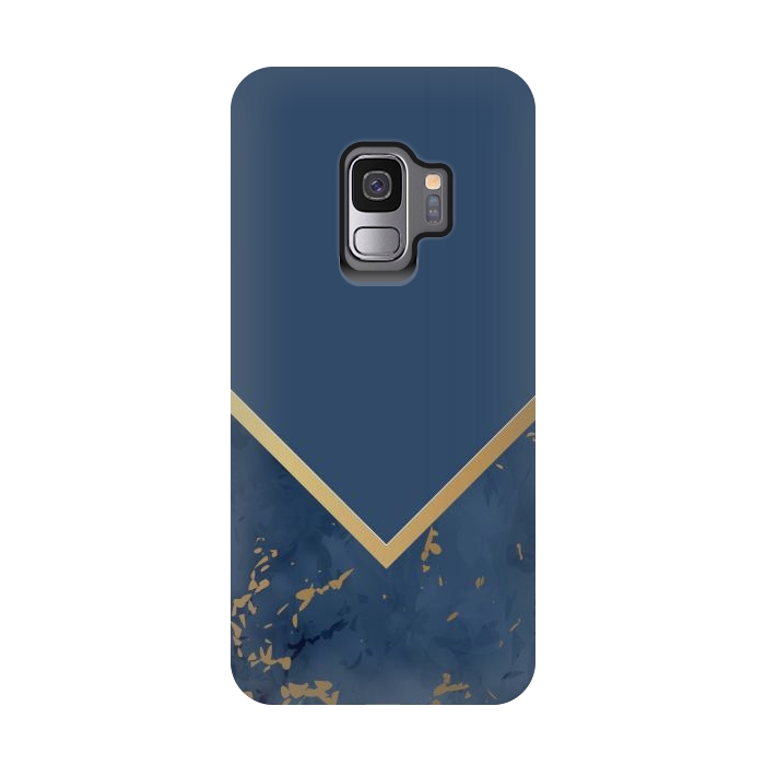 Galaxy S9 StrongFit Blue Monochromatic On Marble by ArtsCase