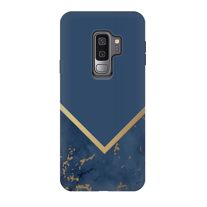 Galaxy S9 plus StrongFit Blue Monochromatic On Marble by ArtsCase