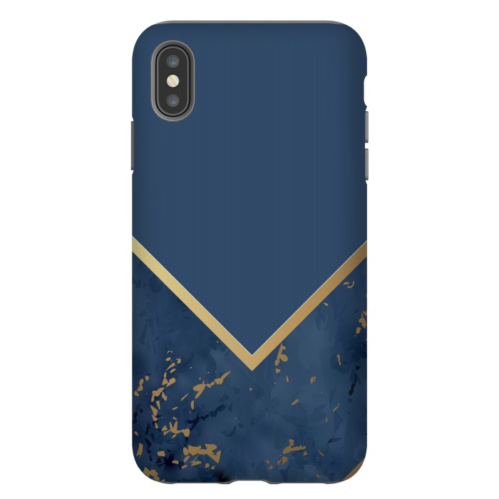 iPhone Xs Max StrongFit Blue Monochromatic On Marble by ArtsCase