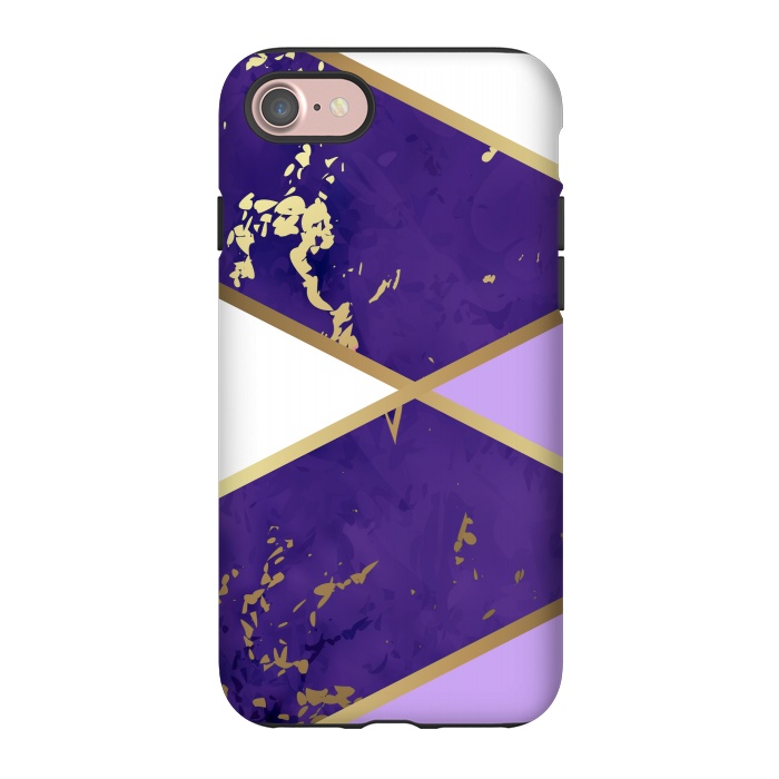 iPhone 7 StrongFit Geometric Purple Marble by ArtsCase
