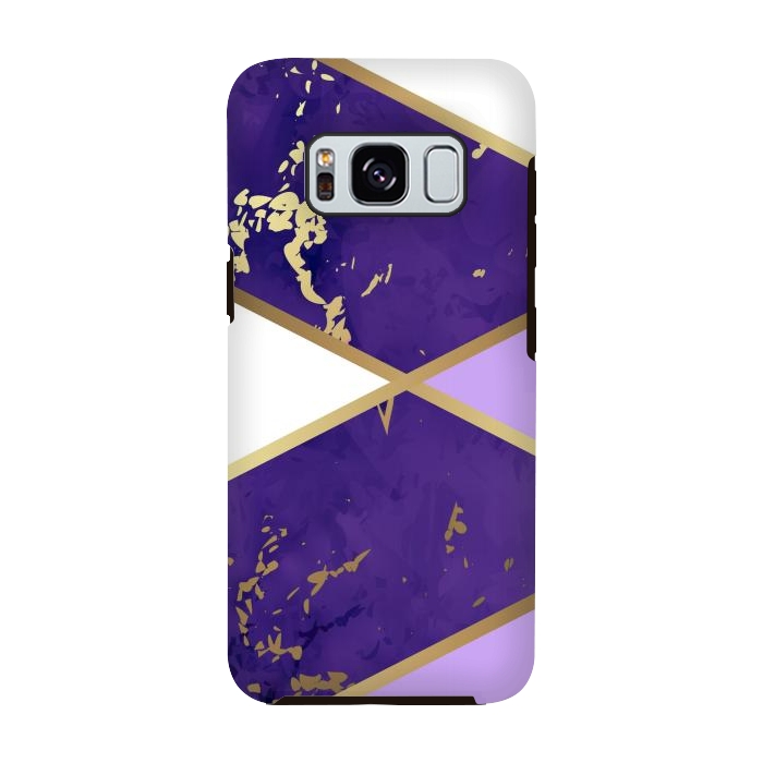 Galaxy S8 StrongFit Geometric Purple Marble by ArtsCase