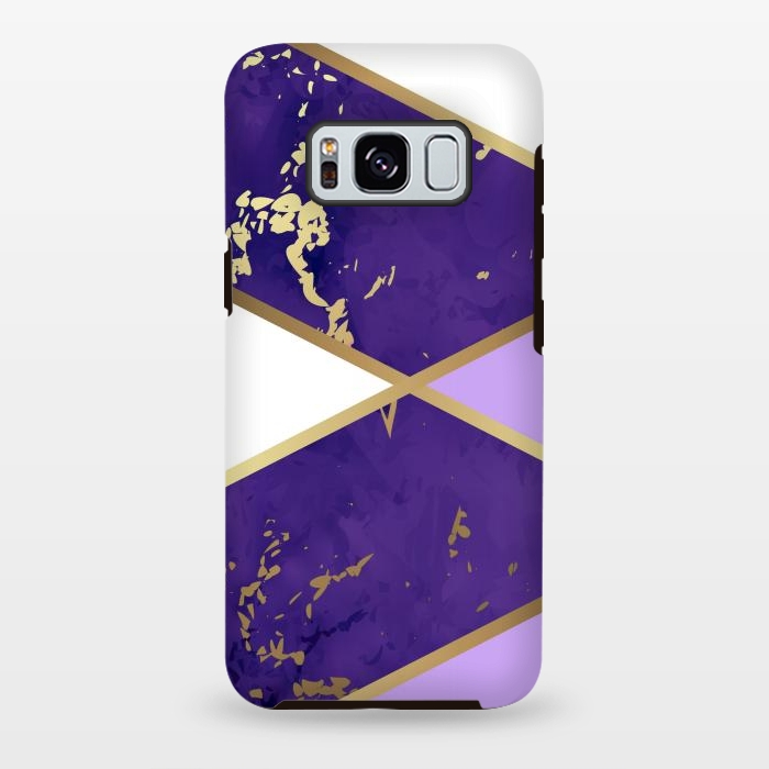 Galaxy S8 plus StrongFit Geometric Purple Marble by ArtsCase