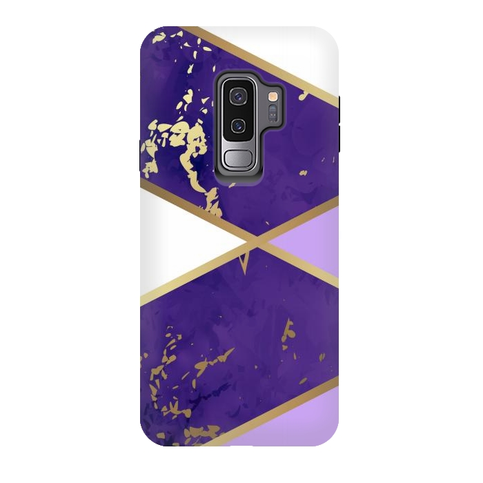 Galaxy S9 plus StrongFit Geometric Purple Marble by ArtsCase