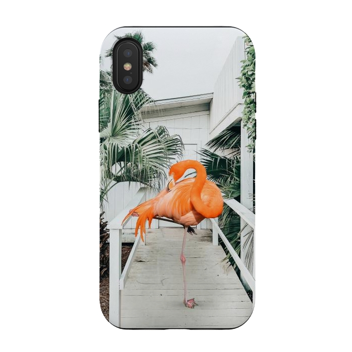 iPhone Xs / X StrongFit Flamingo Beach House by Uma Prabhakar Gokhale