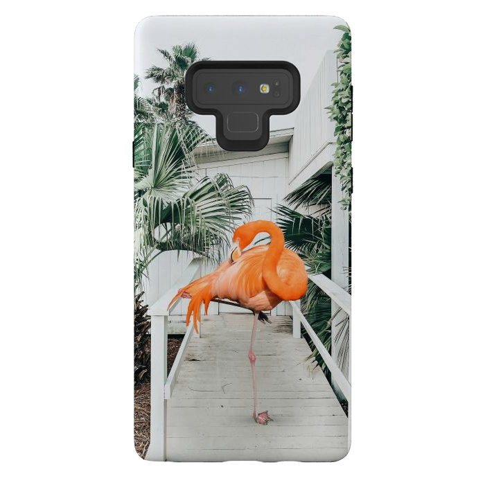 Galaxy Note 9 StrongFit Flamingo Beach House by Uma Prabhakar Gokhale