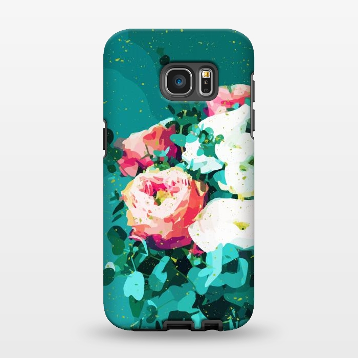 Galaxy S7 EDGE StrongFit Floral & Confetti by Uma Prabhakar Gokhale