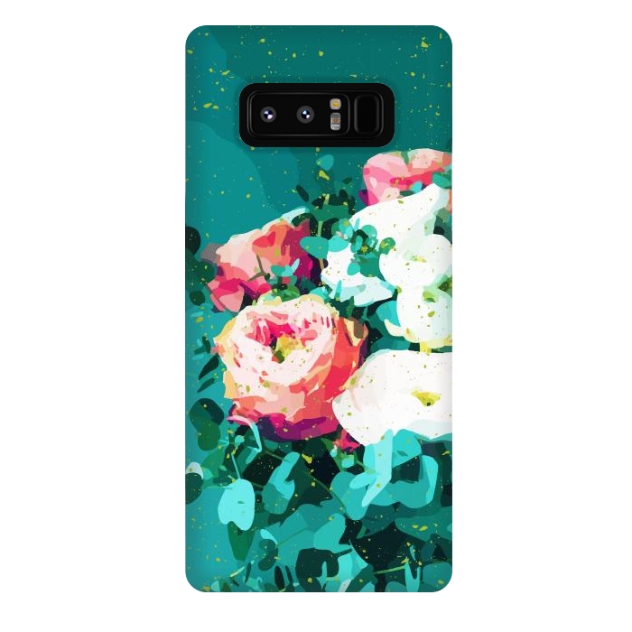 Galaxy Note 8 StrongFit Floral & Confetti by Uma Prabhakar Gokhale