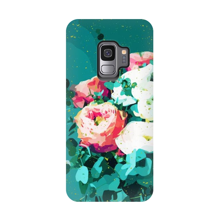 Galaxy S9 StrongFit Floral & Confetti by Uma Prabhakar Gokhale
