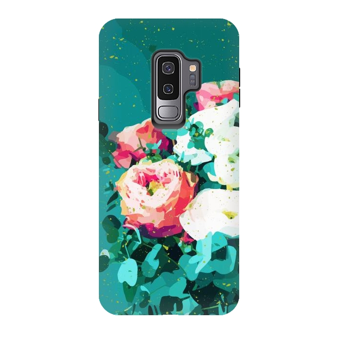 Galaxy S9 plus StrongFit Floral & Confetti by Uma Prabhakar Gokhale