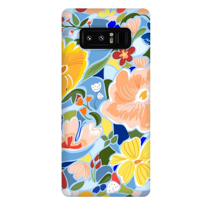 Galaxy Note 8 StrongFit Summery Floral by Uma Prabhakar Gokhale