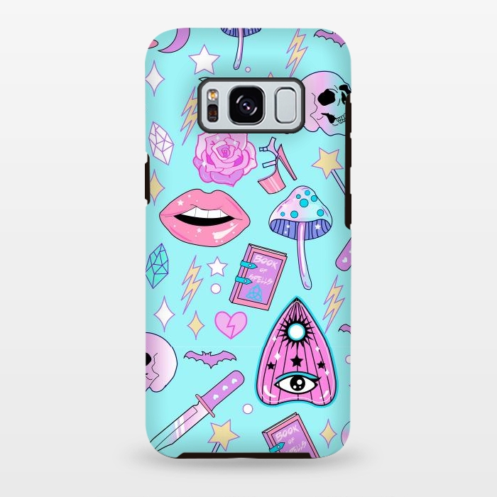 Galaxy S8 plus StrongFit Girly Pastel Goth Witchy Kawaii Pattern by Luna Elizabeth Art