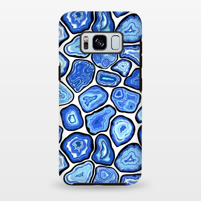 Galaxy S8 plus StrongFit Blue agate slices by Katerina Kirilova