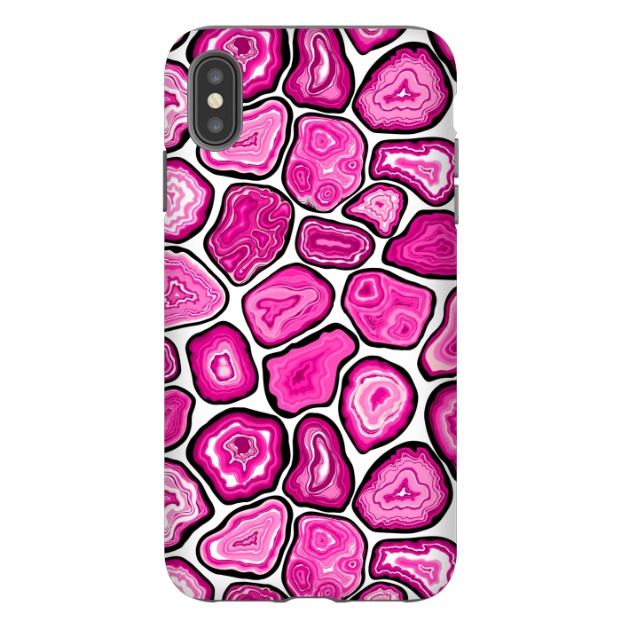 iPhone Xs Max StrongFit Pink agate slices by Katerina Kirilova