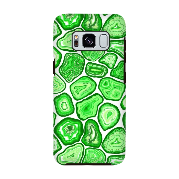 Galaxy S8 StrongFit Green agate pattern by Katerina Kirilova