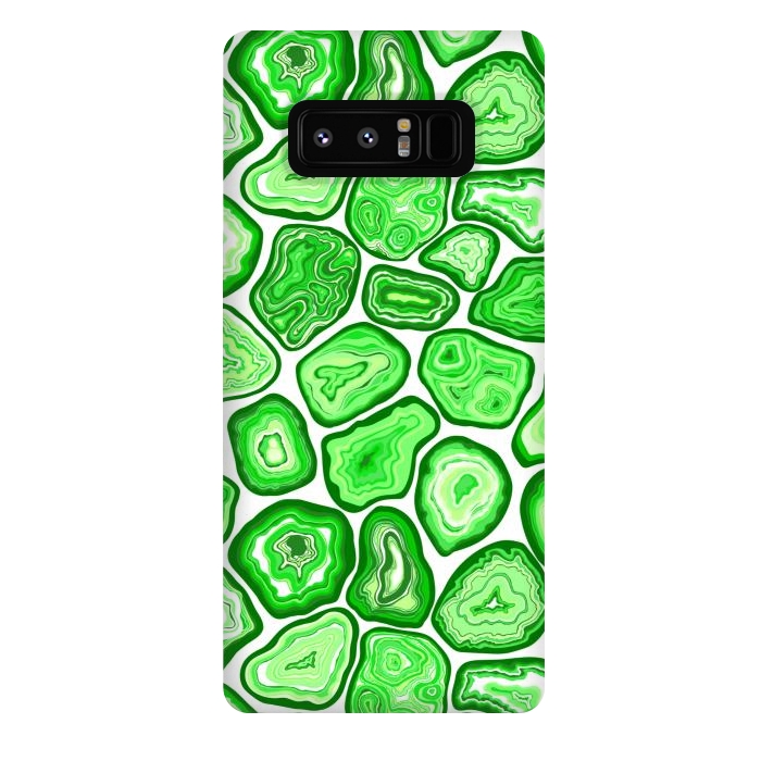 Galaxy Note 8 StrongFit Green agate pattern by Katerina Kirilova