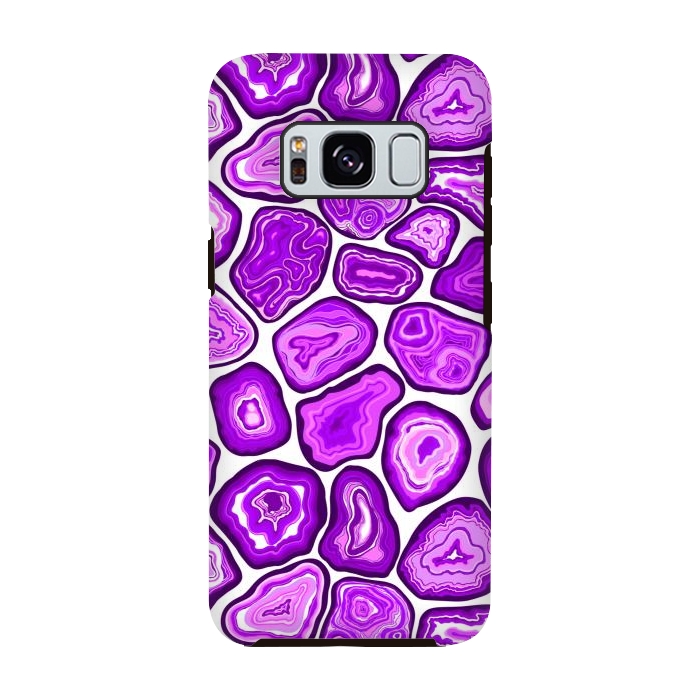 Galaxy S8 StrongFit Purple agate slices by Katerina Kirilova