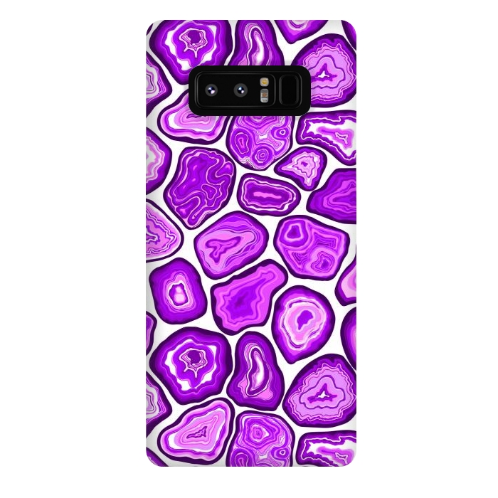 Galaxy Note 8 StrongFit Purple agate slices by Katerina Kirilova