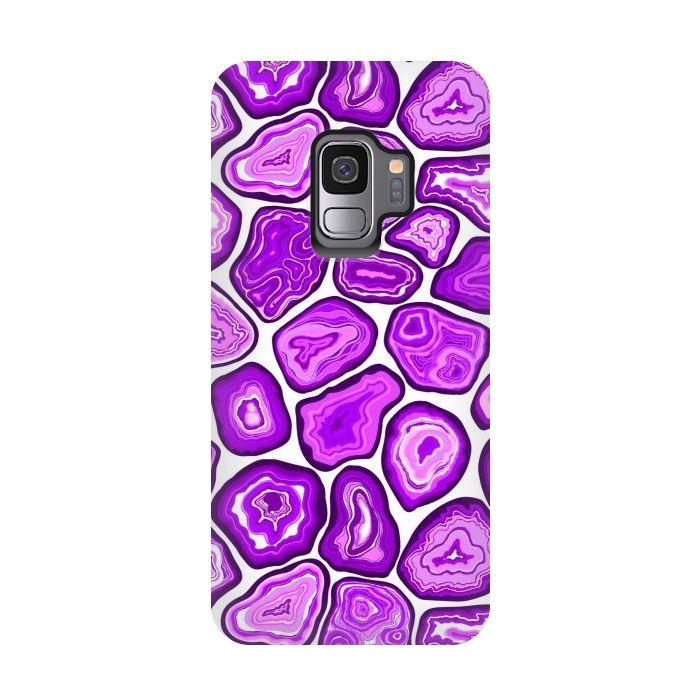 Galaxy S9 StrongFit Purple agate slices by Katerina Kirilova