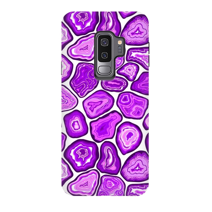 Galaxy S9 plus StrongFit Purple agate slices by Katerina Kirilova