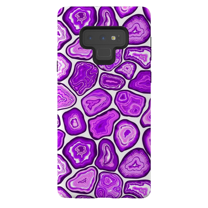 Galaxy Note 9 StrongFit Purple agate slices by Katerina Kirilova