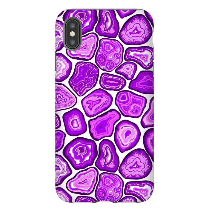 iPhone Xs Max StrongFit Purple agate slices by Katerina Kirilova