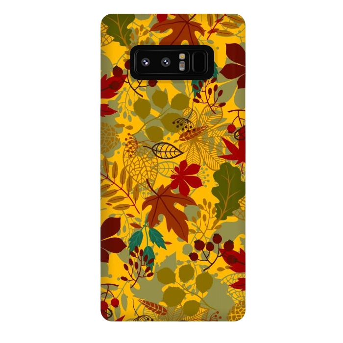 Galaxy Note 8 StrongFit Leaves In Earth Tones Fall by ArtsCase