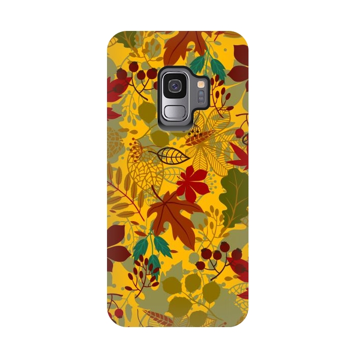 Galaxy S9 StrongFit Leaves In Earth Tones Fall by ArtsCase