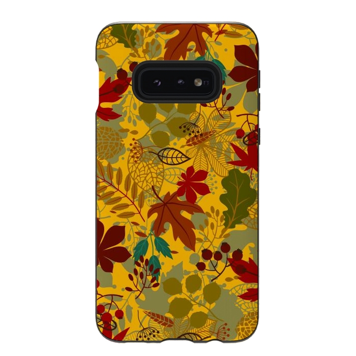 Galaxy S10e StrongFit Leaves In Earth Tones Fall by ArtsCase