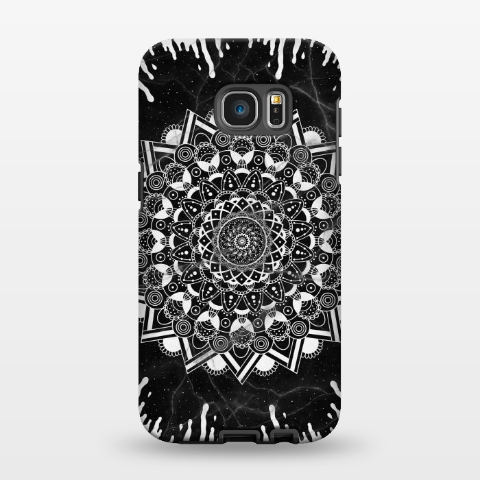 Galaxy S7 EDGE StrongFit Balck and white mandala by Jms