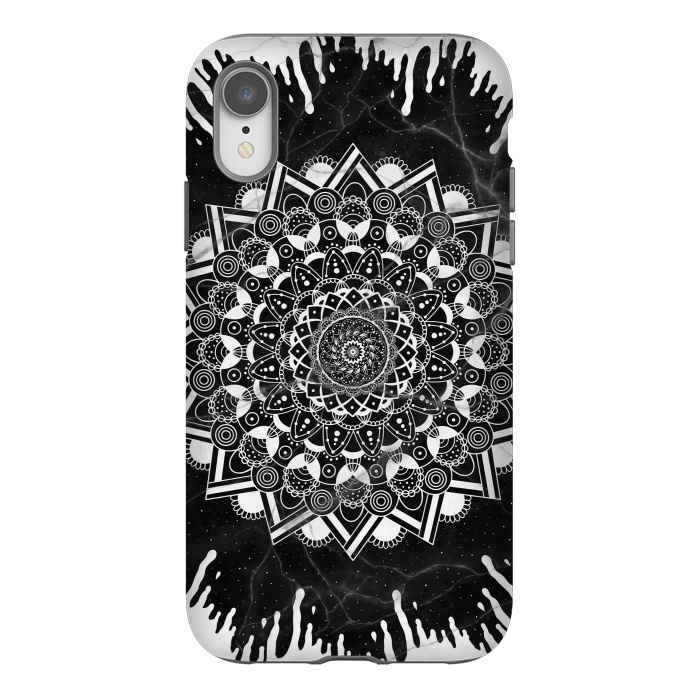 iPhone Xr StrongFit Balck and white mandala by Jms