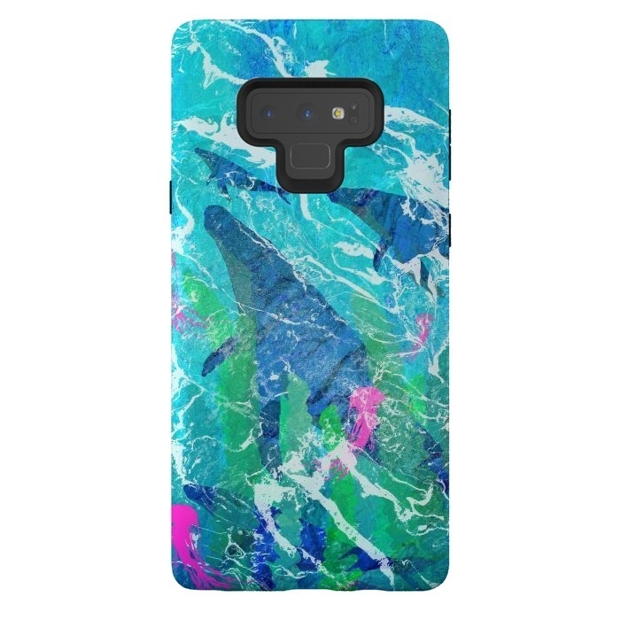 Galaxy Note 9 StrongFit Ocean whales by Steve Wade (Swade)