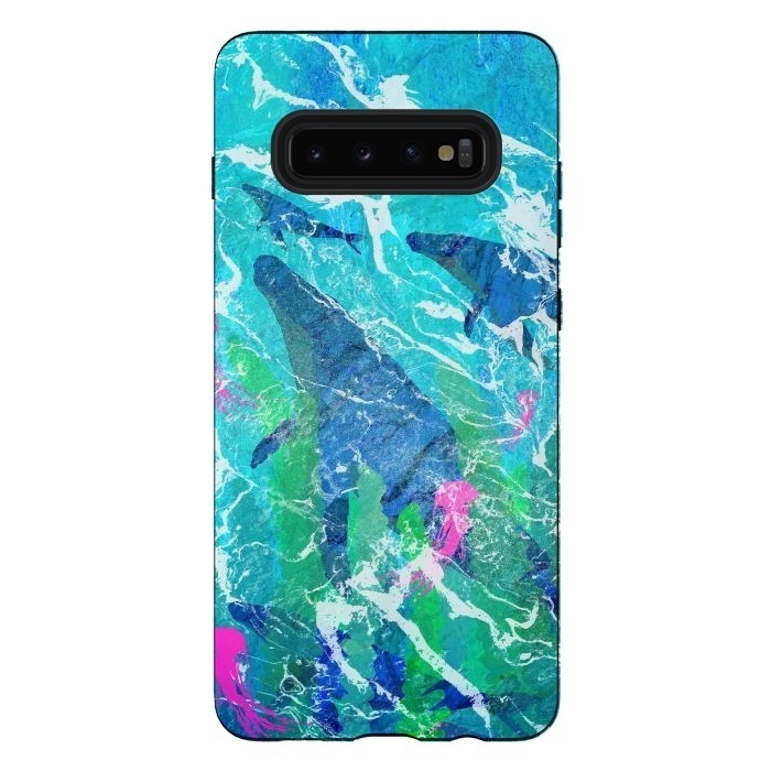 Galaxy S10 plus StrongFit Ocean whales by Steve Wade (Swade)