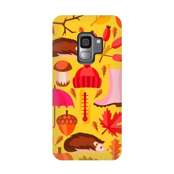 Galaxy S9 StrongFit Autumn Animals And Fruits by ArtsCase