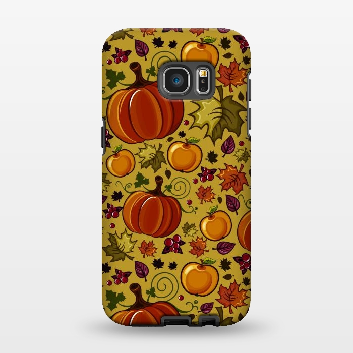 Galaxy S7 EDGE StrongFit Pumpkin, Autumn Rich Pumpkin by ArtsCase