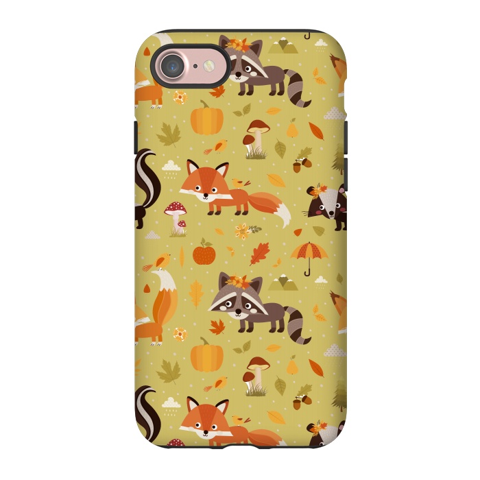 iPhone 7 StrongFit Red Fox And Raccoon In Autumn by ArtsCase
