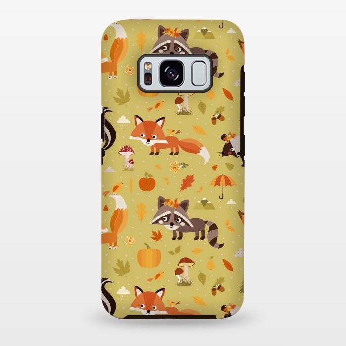 Galaxy S8 plus StrongFit Red Fox And Raccoon In Autumn by ArtsCase